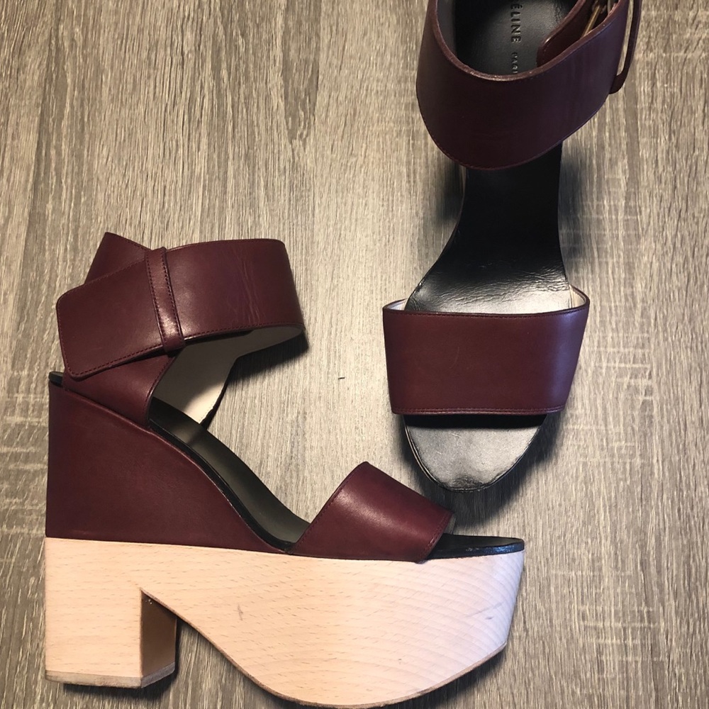 AUTH Celine Wood Covered Platform